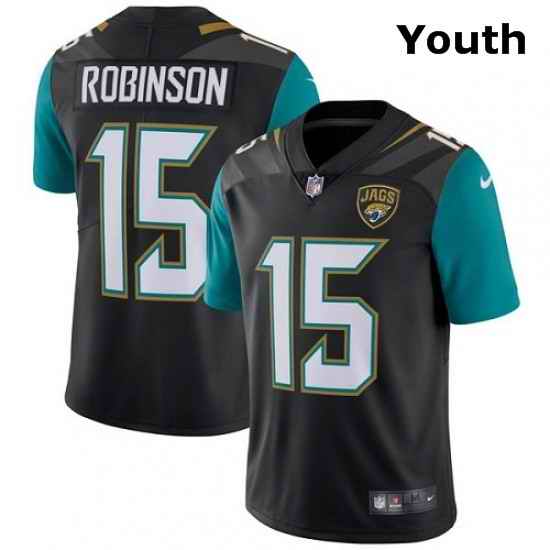 Youth Nike Jacksonville Jaguars 15 Allen Robinson Black Alternate Vapor Untouchable Limited Player NFL Jersey